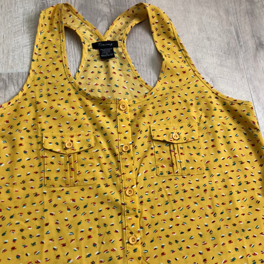 Timing Medium Yellow Razorback tank - Picture 2 of 8